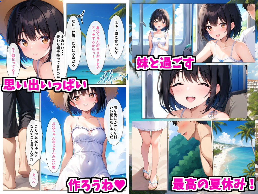 【完全版】[d_444327]可愛い妹と旅行したらエチエチだったので何度も生ハメして中出ししまくった話＜＞