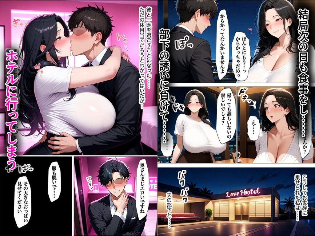 【完全版】[d_580206]上司の奥さんが出張で寂しがっていたのでホテルに誘ってNTRしたら僕だけに本気SEXしてる姿を見せてくれた＜＞